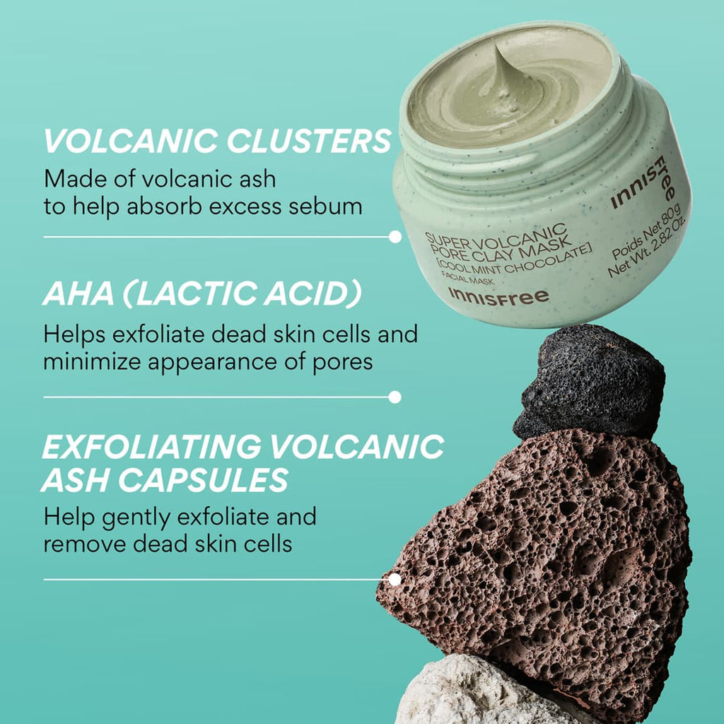 Volcanic Clay Mask ingredients, COOL MINT