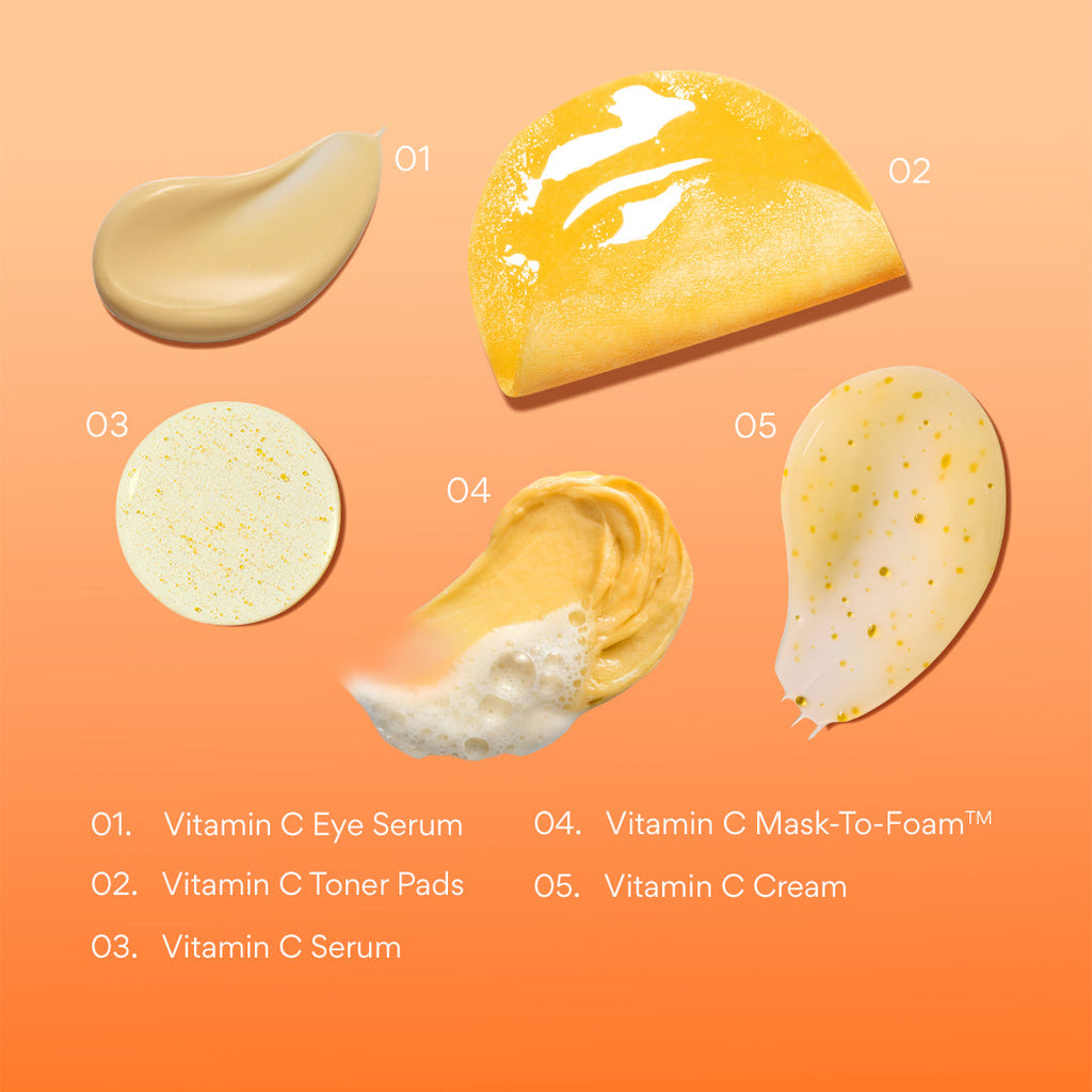 Innisfree skincare product texture on an orange background