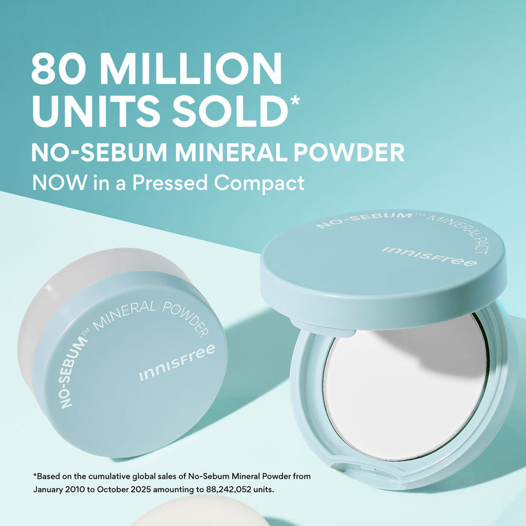 innisfree No-Sebum Mineral Pact now in a pressed compact: COMPACT