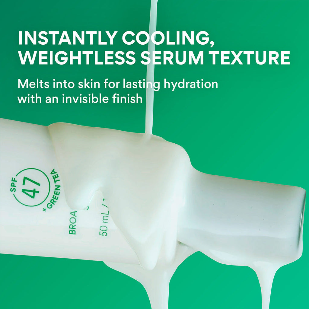 Daily UV Invisible Barrier Sunscreen Serum Broad Spectrum SPF 47 with Green Tea texture