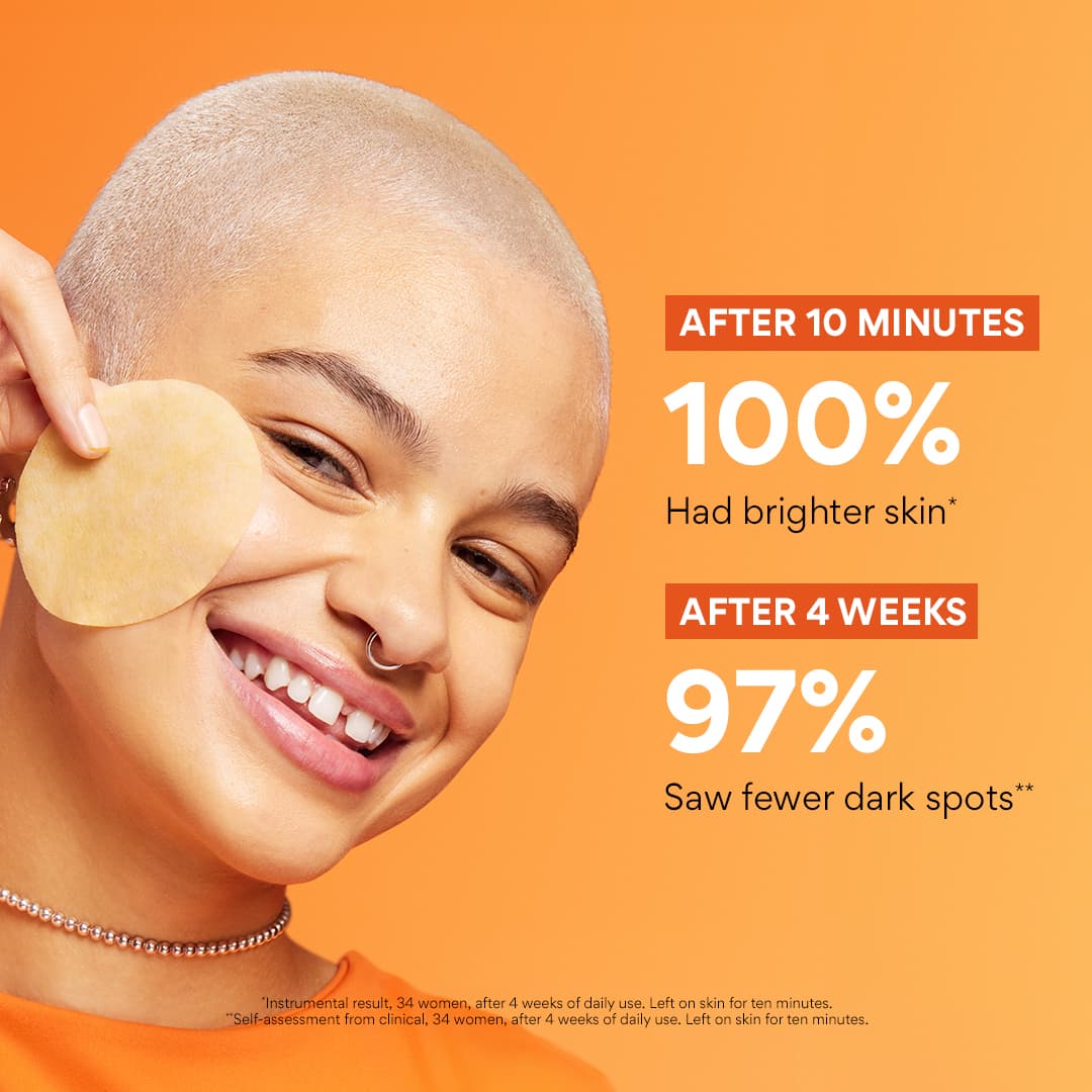 Green Tea Enzyme Vitamin C Brightening Toner Pads claims