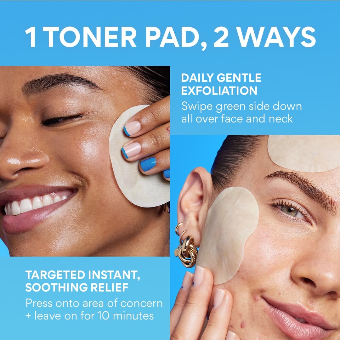 Two ways to use one toner pad
