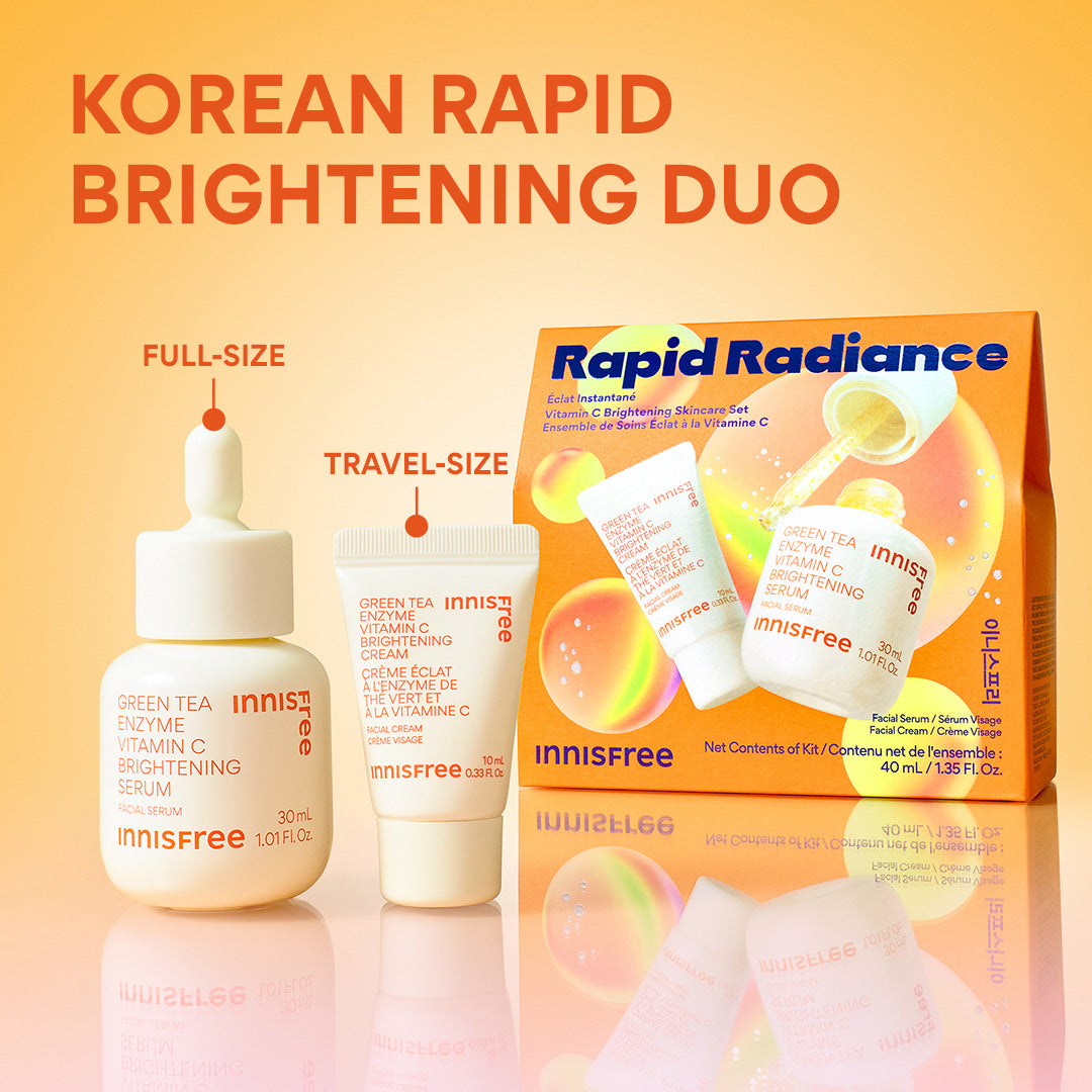 korean rapid brightening duo ft. Vitamin C serum and mini vitamin c cream