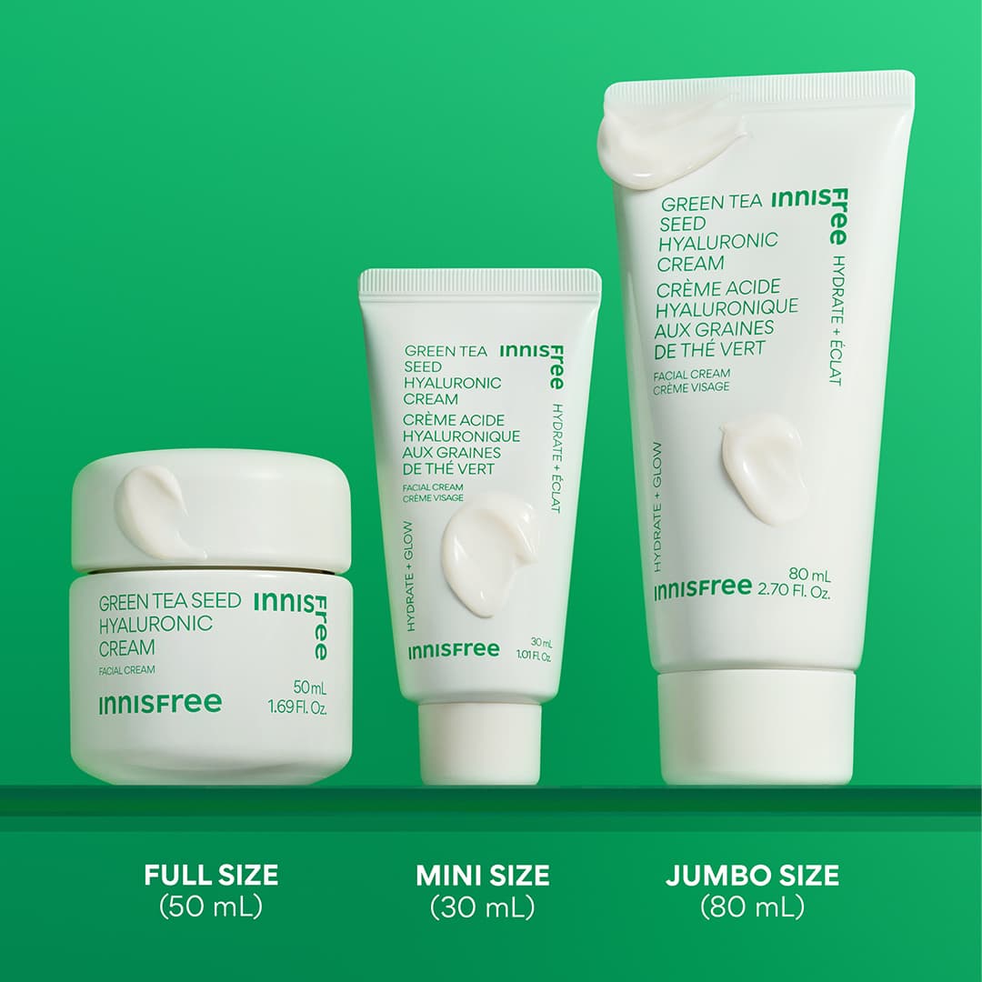 Green Tea Seed Hyaluronic Cream sizes