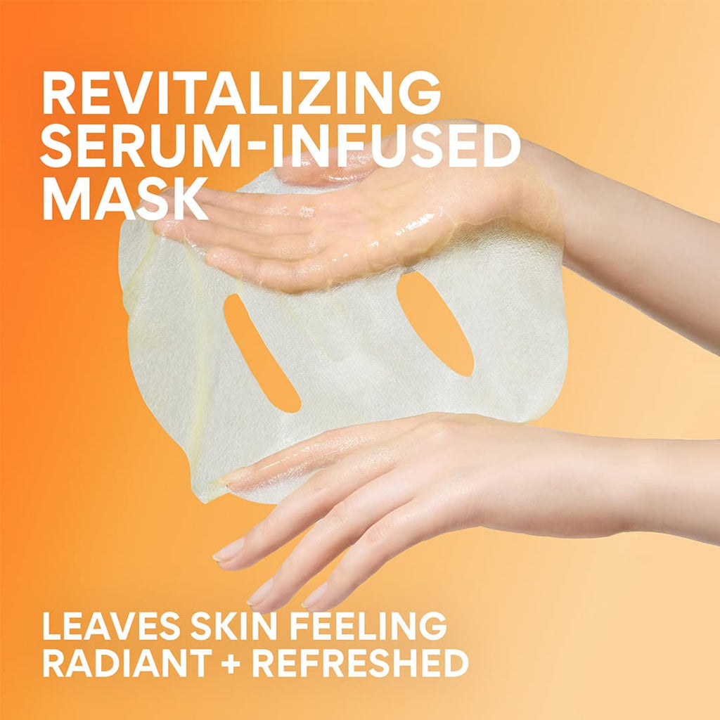 Serum-Infused Sheet Mask 5 Pack - Vitamin C Brightening, texture