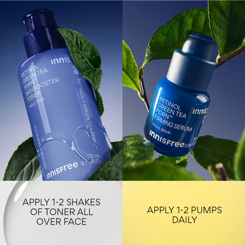 Green Tea PDRN™ Serum and Green Tea™ Toner how to apply