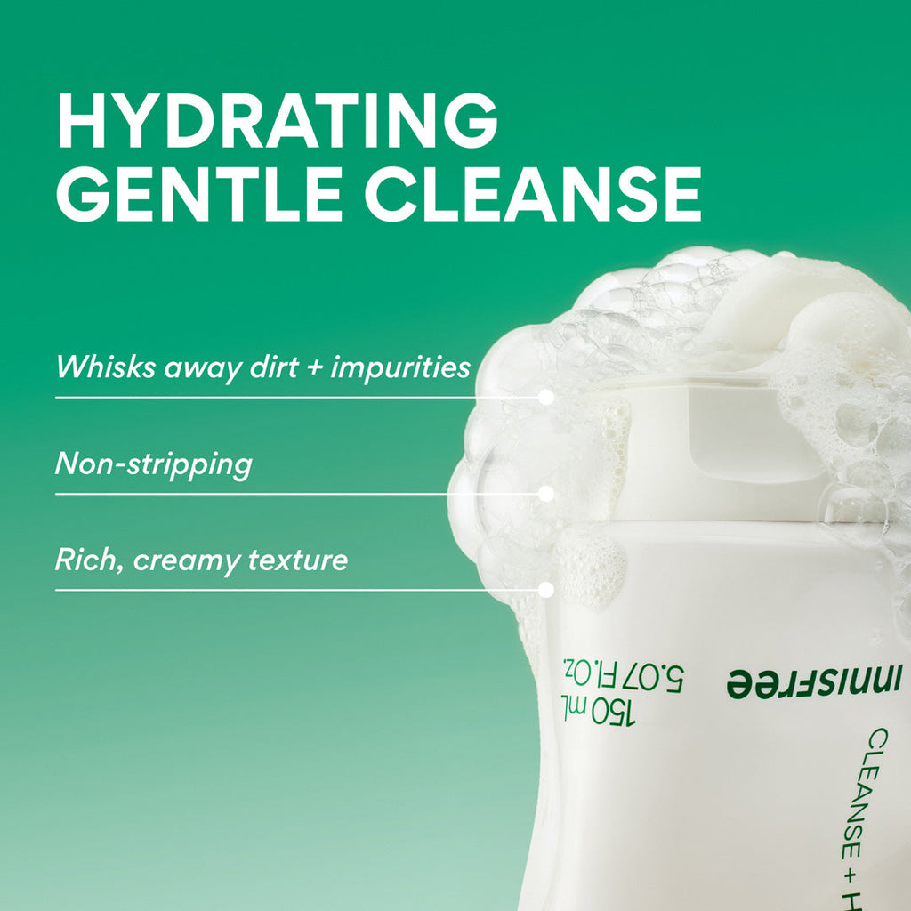 Green Tea Mini Double Cleanse + Hydrate Trio: green tea cleansing foam benefits
