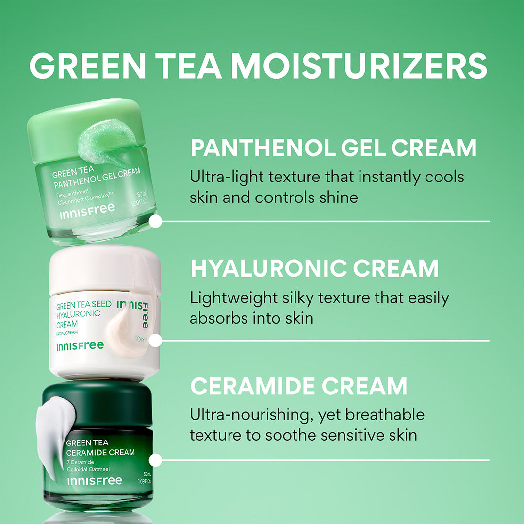 Green Tea Panthenol Gel Cream green tea moisturizers comparison