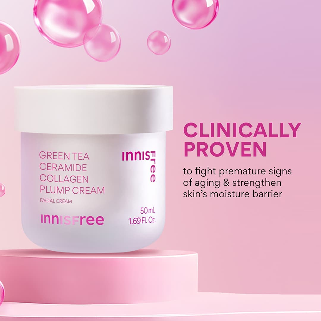 clinically proven to fight premature signs of aging and strenghten skin's moisture barrier with collagen cream