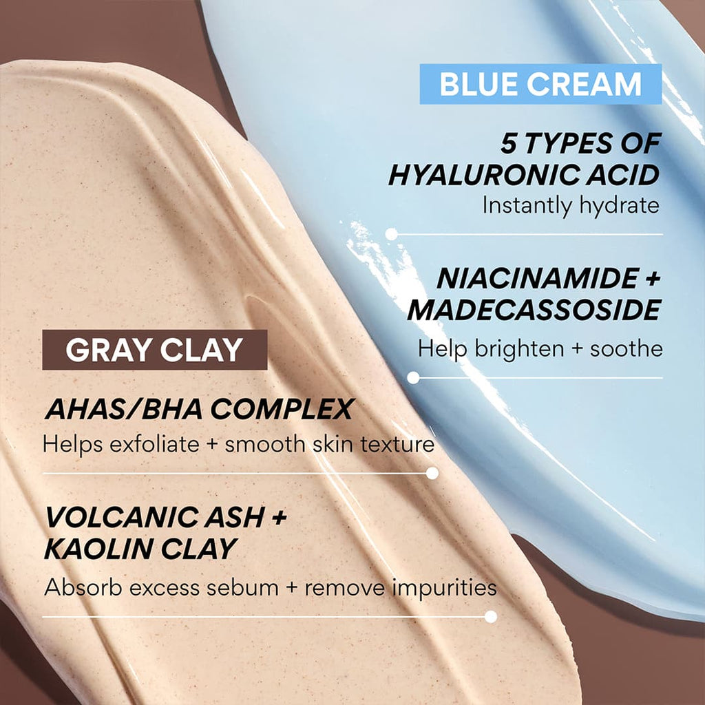 gray clay and blue cream Volcanic Swirl Pore Mask ingredients