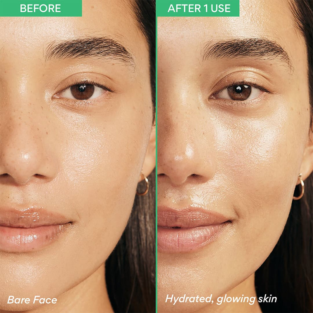 Green Tea Cream before and after one use