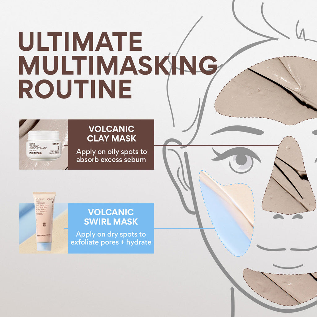 Super Volcanic Pore Clay Mask  ORIGINAL, ultimate multimasking routine