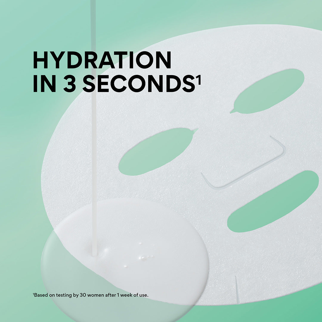 Serum-Infused Sheet Mask 5 Pack - Green Tea Ceramide Milk, claim - Hydration in 3 seconds