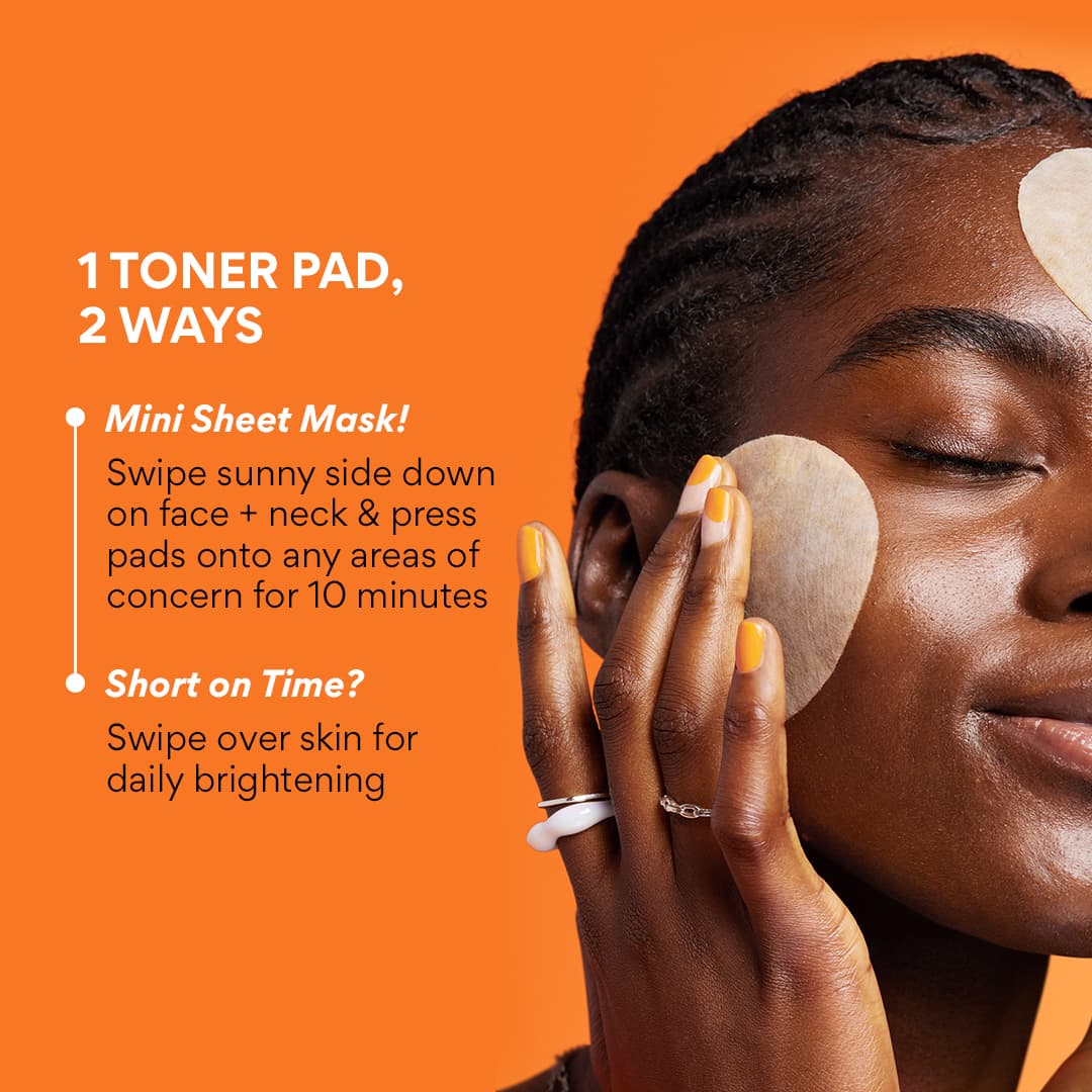 Two ways to use vitamin c toner pads