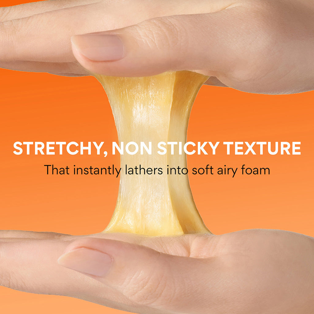 Vitamin C Brightening Mask-To-Foam™ Facial Cleanser stretchy, non sticky texture