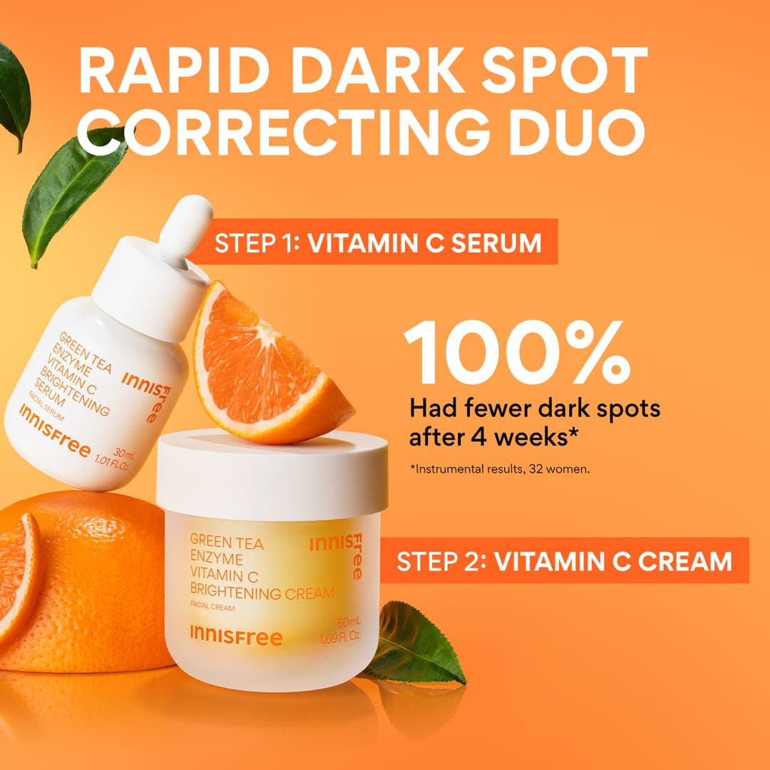 rapid dark spot correcting duo: vitamin c serum and vitamin c cream