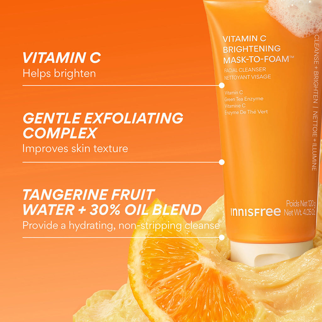 Vitamin C Brightening Mask-To-Foam™ Facial Cleanser ingredients